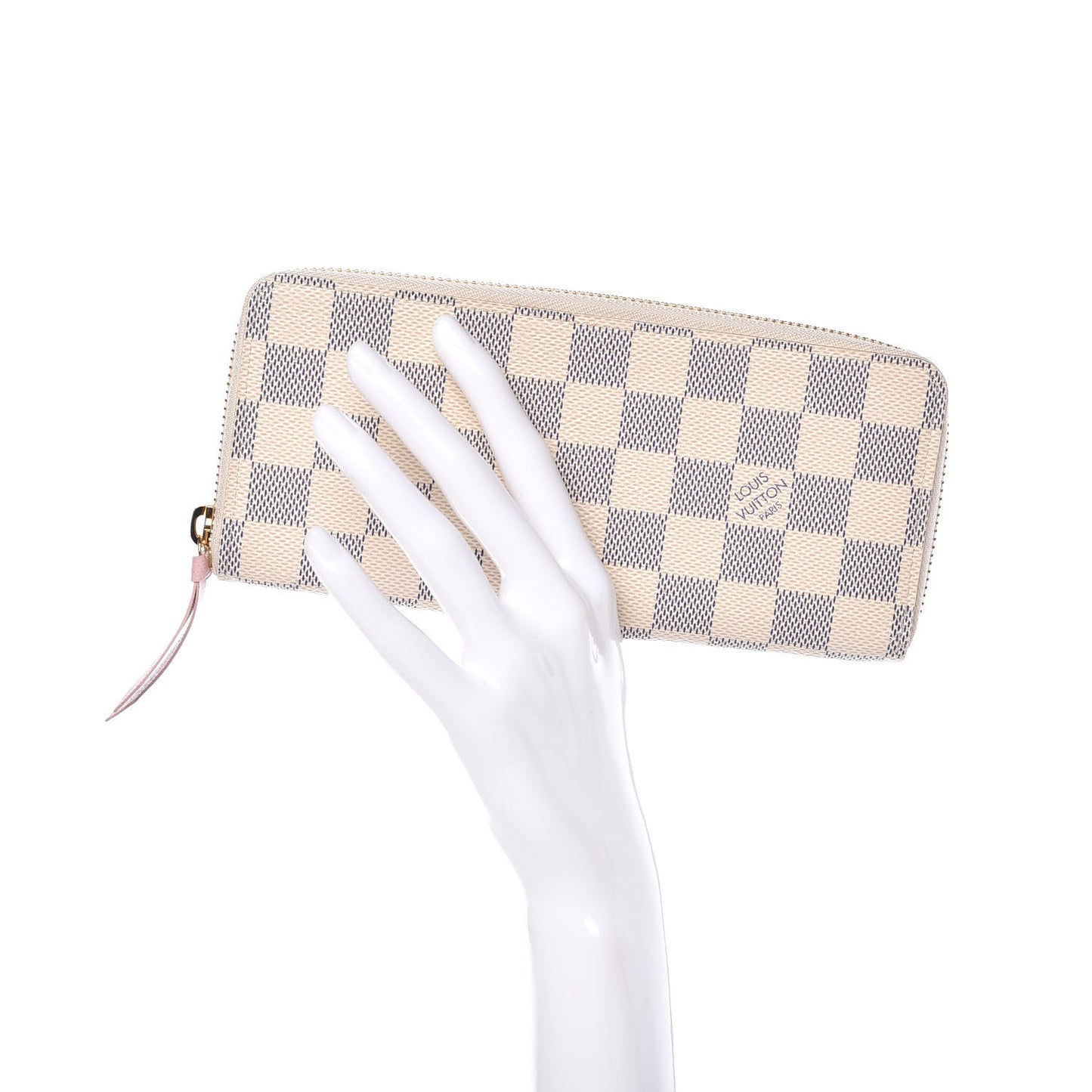 Damier Azur Clemence Wallet Rose Ballerine