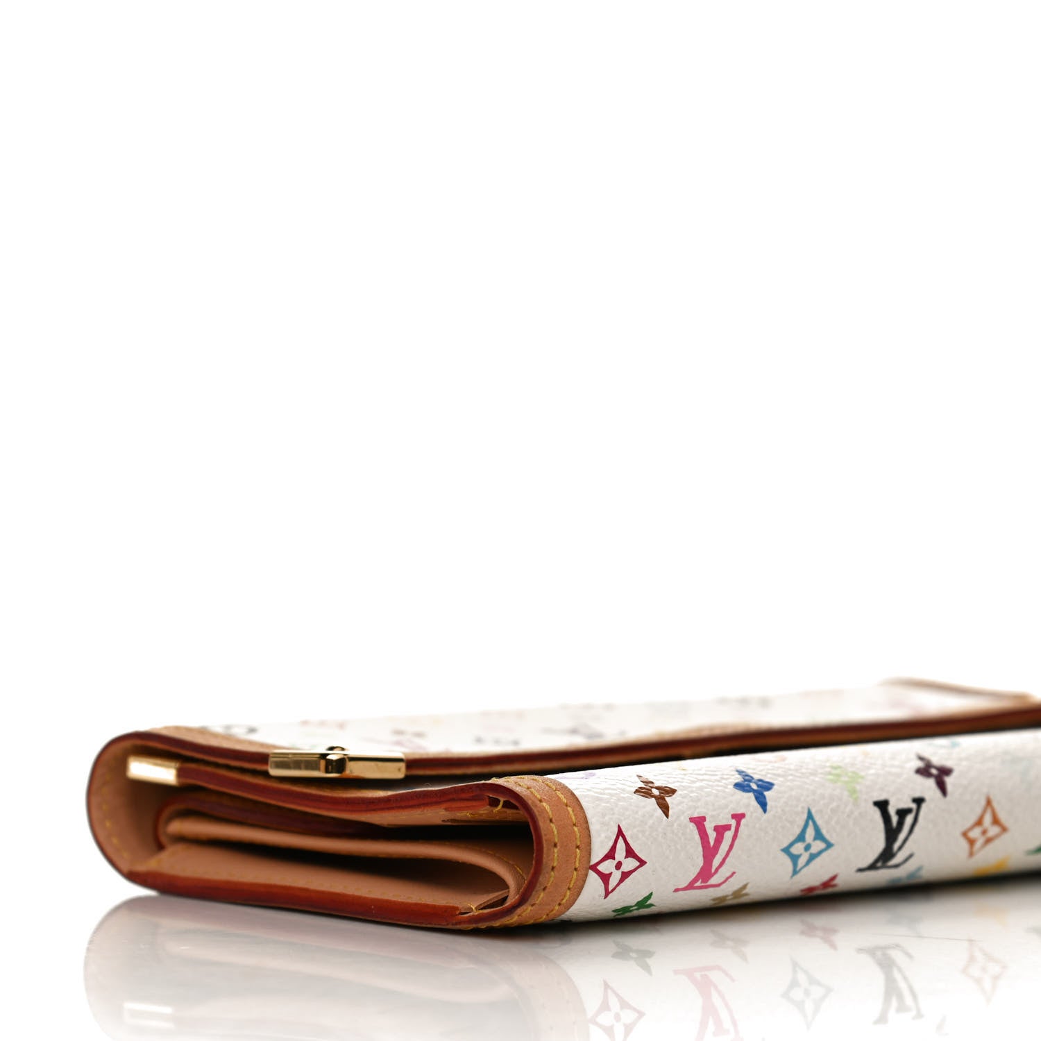 Louis Vuitton Monogram Multicolor Porte Tresor International Wallet White 7 of 9