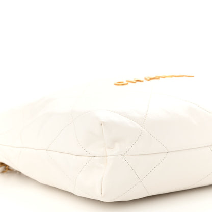 Chanel Shiny Calfskin Quilted Small Chanel 22 White 10 of 11