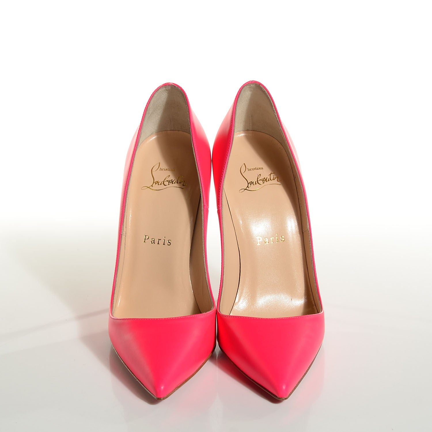 Christian Louboutin Fluo Matte Jazz Calf So Kate 120 Pumps 36.5 Fuchsia White 2 of 7