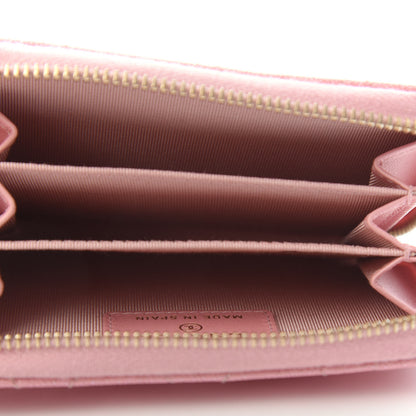 Chanel Iridescent Caviar Quilted Zip Coin Purse Pink 4 of 4