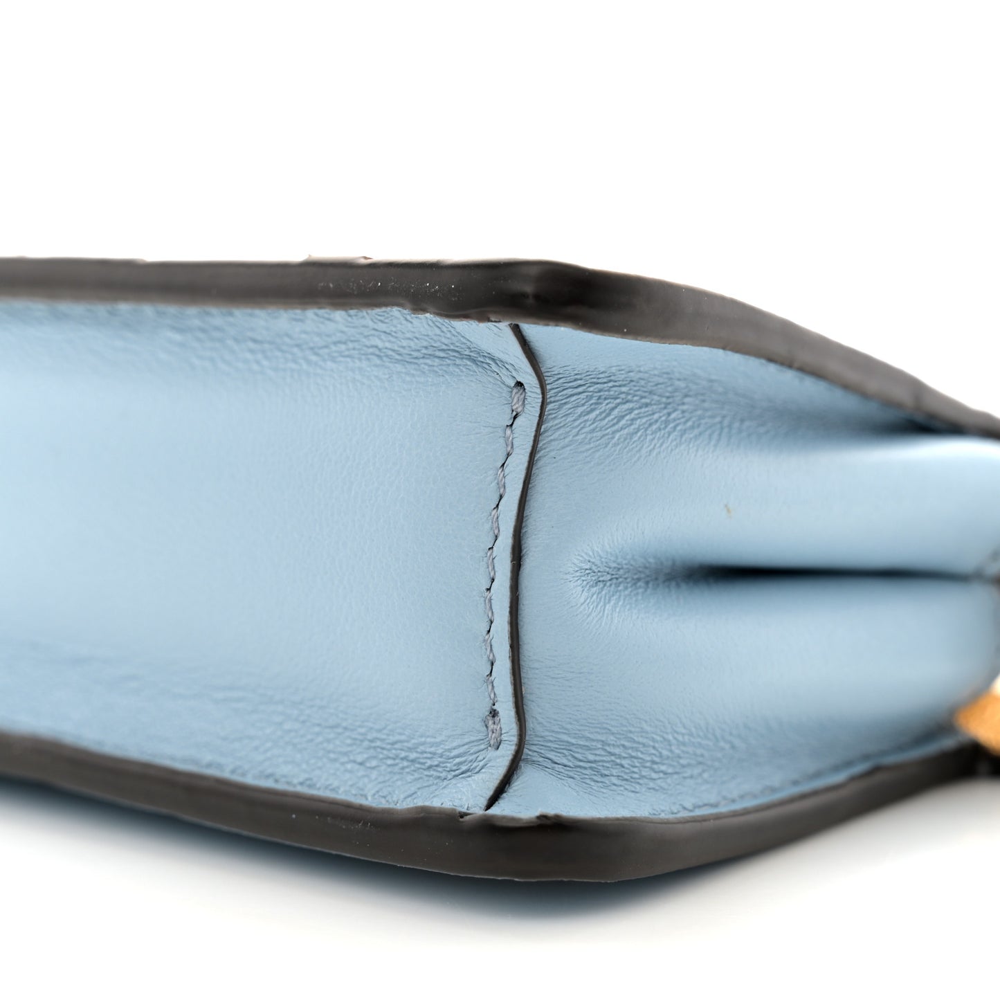 Nappa Rainbow Inlay Nano Peekaboo Maxi Handle Satchel Azzurro Baby Multicolor