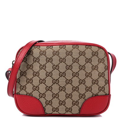 Gucci Monogram Mini Bree Messenger Bag Red 1 of 9