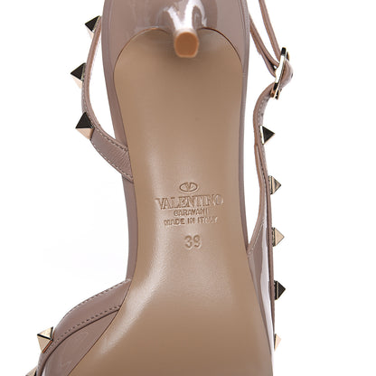 Valentino Garavani Patent Rockstud Half D'Orsay Slingback 50mm Pumps 39 Poudre 6 of 10