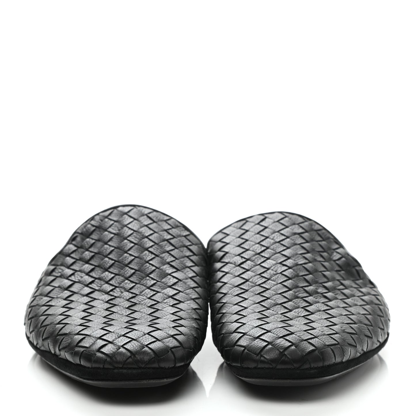 Nappa Intrecciato Womens Slipper Mules 42 Black