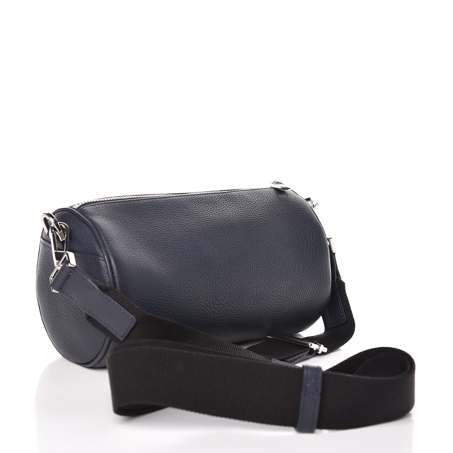 Christian Dior HOMME Grained Calfskin Mens Roller Pouch Navy Blue 3 of 8
