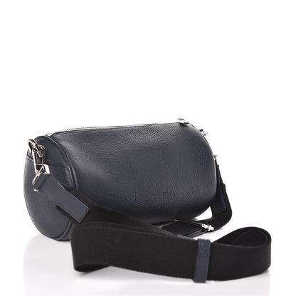 Christian Dior HOMME Grained Calfskin Mens Roller Pouch Navy Blue 3 of 8