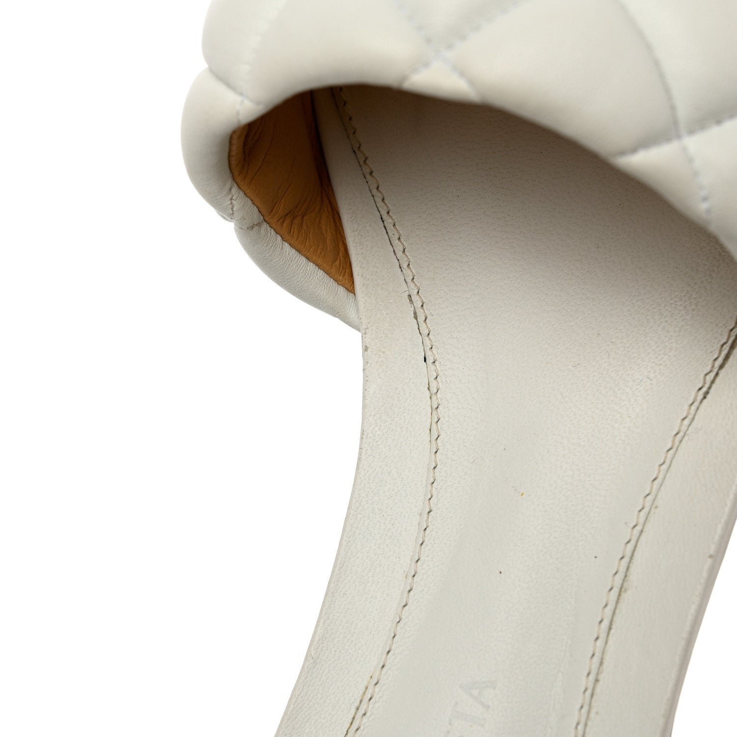 Bottega Veneta Nappa Matelasse Padded Flat Sandals 37 Optic White 8 of 12