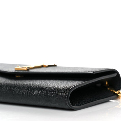 Saint Laurent Grain De Poudre Uptown Chain Wallet Black 10 of 11