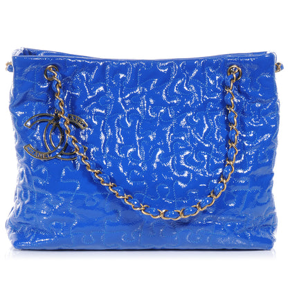 Chanel Patent Puzzle Tote Electric Blue 1 of 7