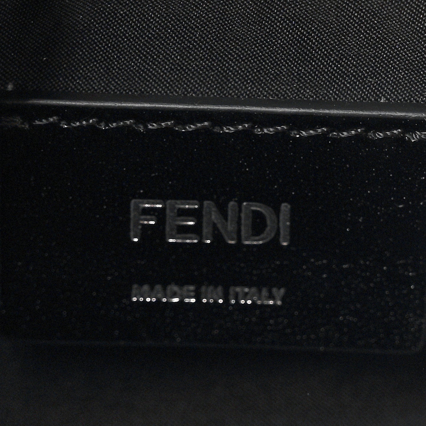 Calfskin Nylon FF Logo Embossed Changing Bag Black
