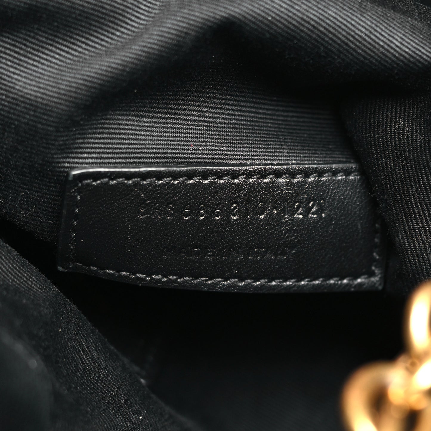 Lambskin Quilted Le Maillon Bucket Bag Black