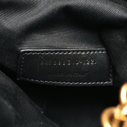 Saint Laurent Lambskin Quilted Le Maillon Bucket Bag Black 7 of 13