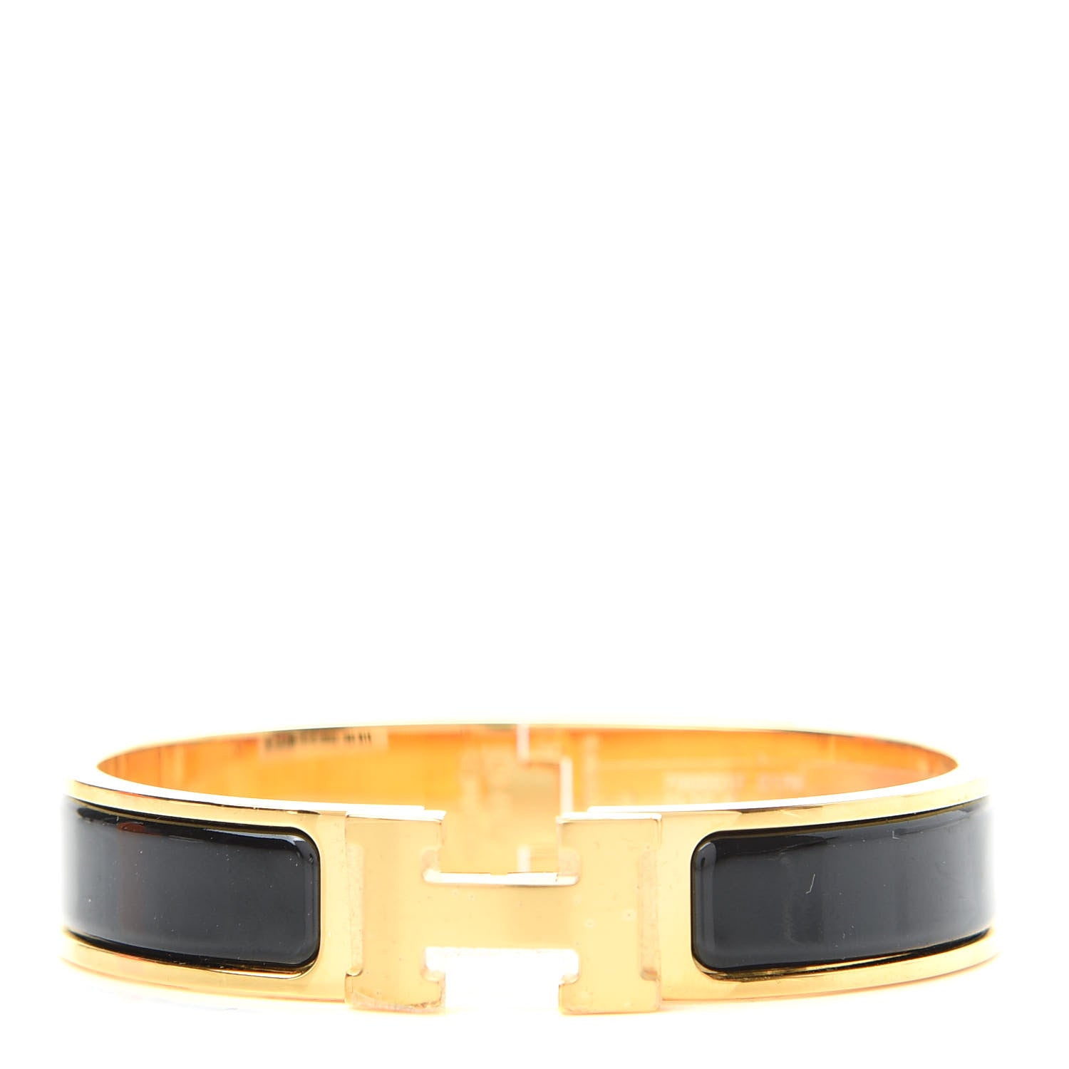 Hermes Enamel Narrow Clic Clac H Bracelet PM Black 1 of 6