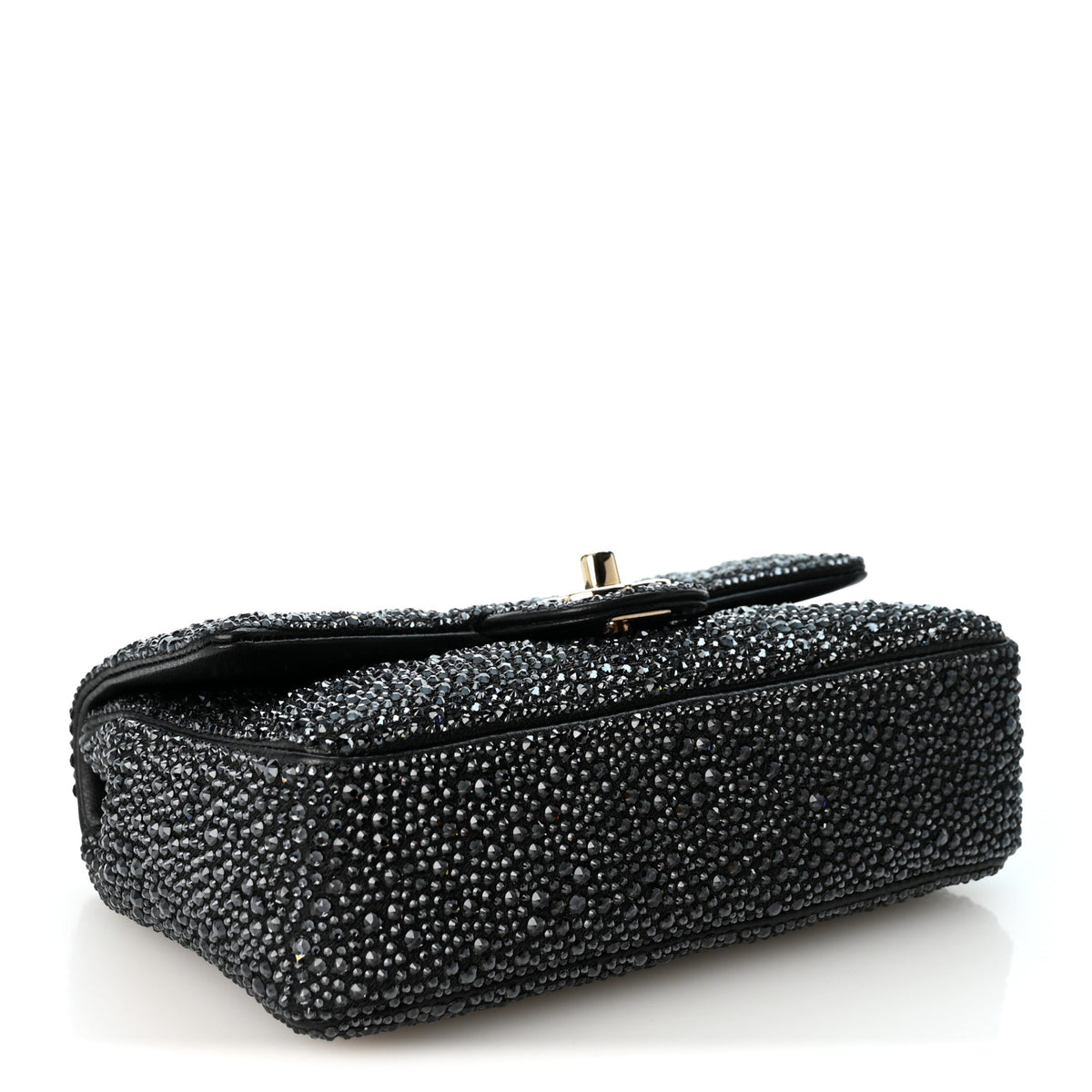 Chanel Crystal Quilted Mini Rectangular Flap Bag Black 4 of 10