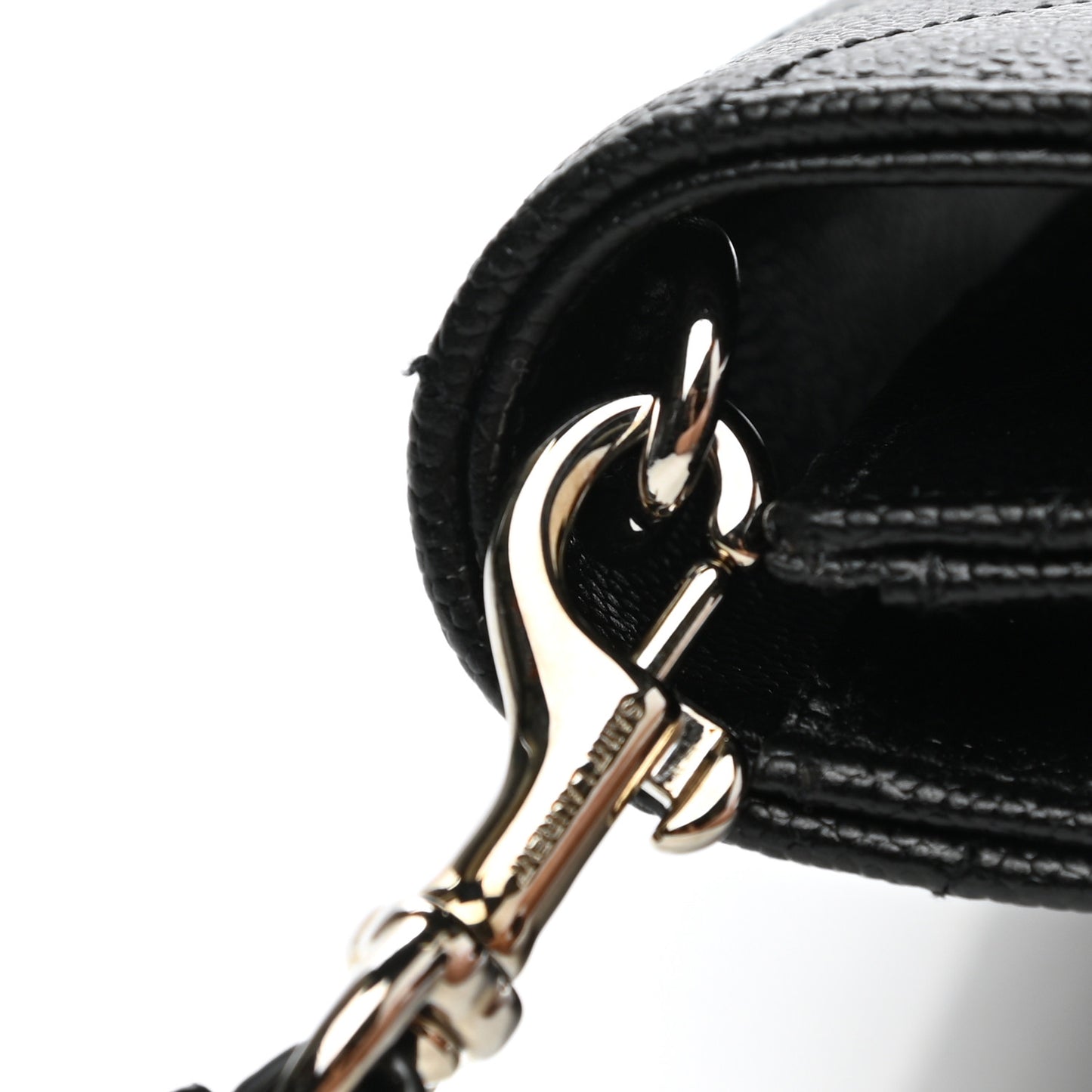 Grain De Poudre Matelasse Chevron Monogram Envelope Clutch Black
