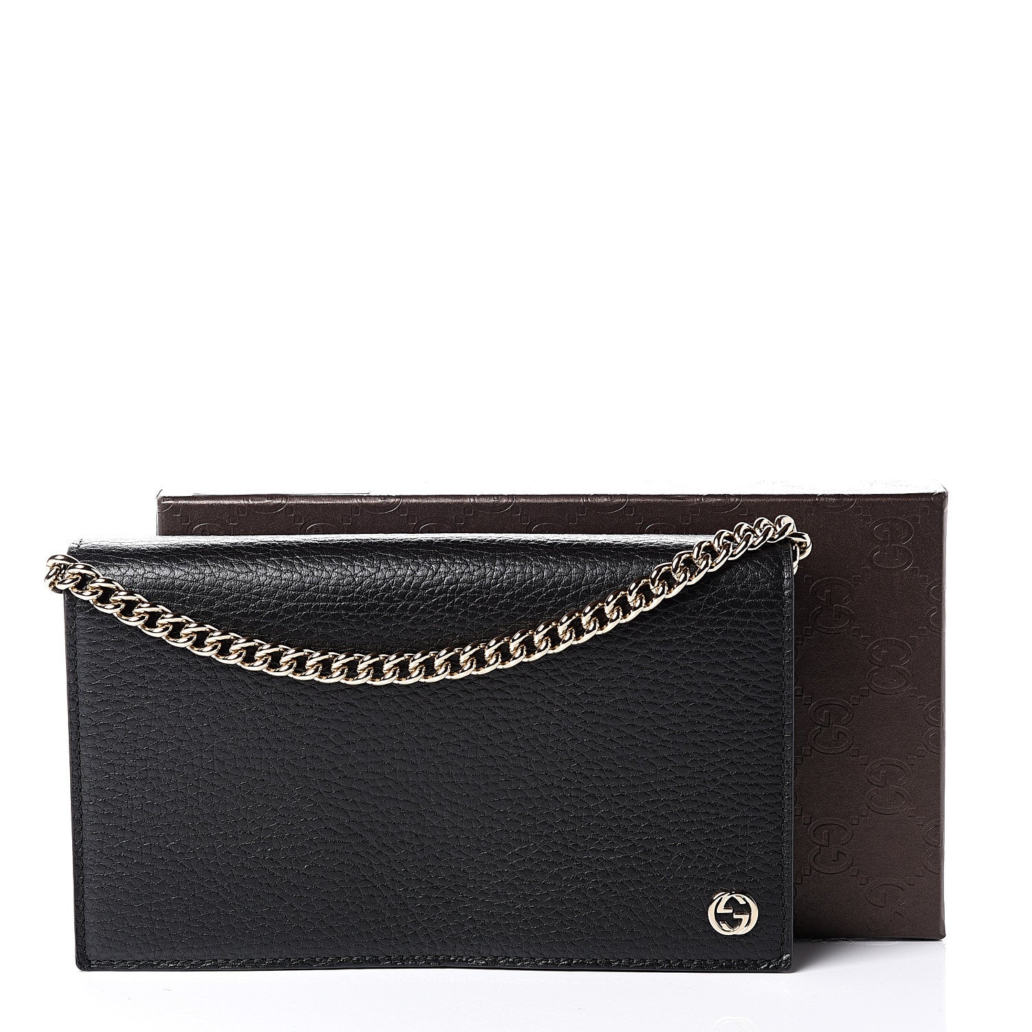 Gucci Dollar Calfskin Medium Betty Chain Wallet Black 11 of 11