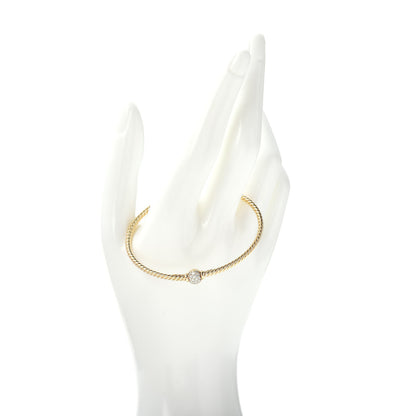 David Yurman 18K Yellow Gold Diamond 2.6mm Solari Center Station Bracelet 2 of 4