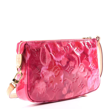 Louis Vuitton Vernis Ikat Pochette Accessories NM Rose Indien 2 of 9