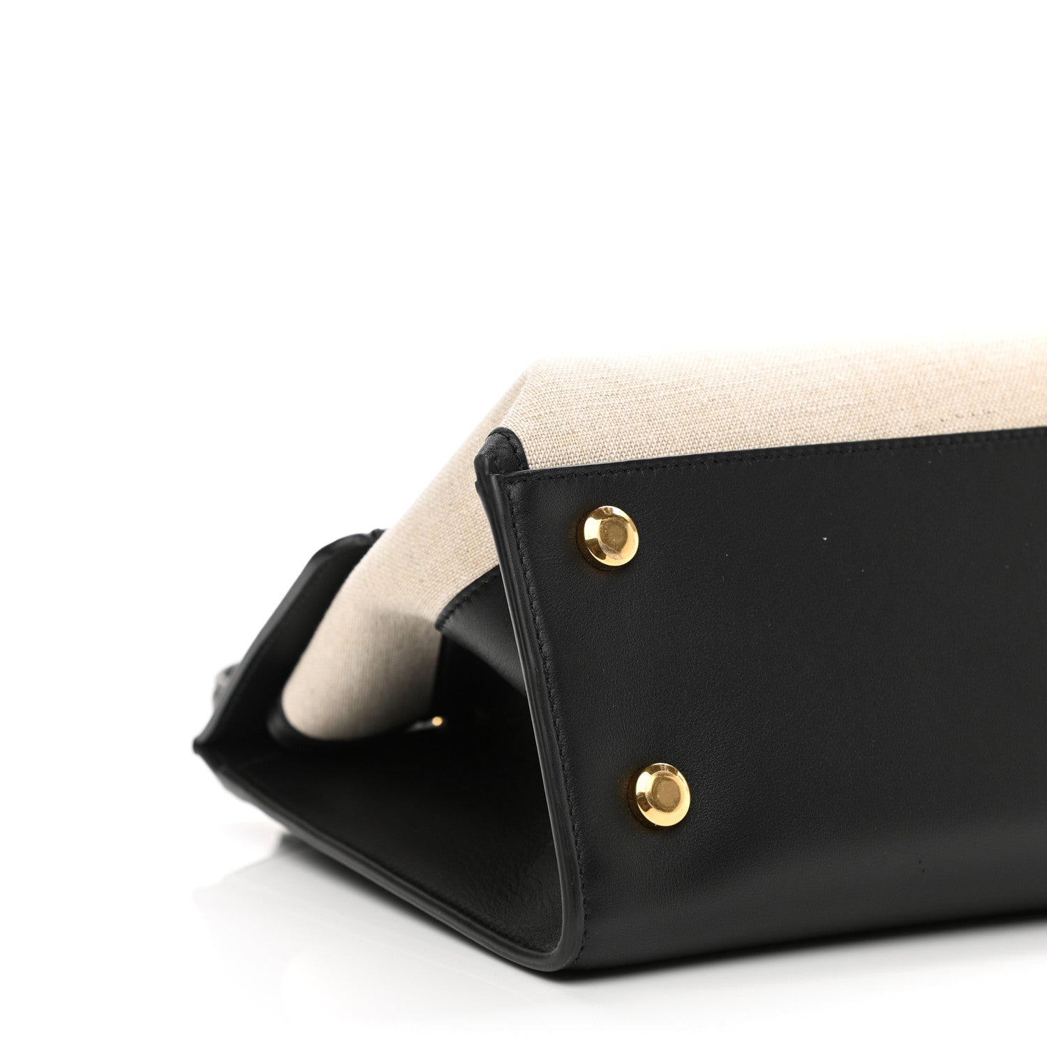 Salvatore Ferragamo Calfskin Trifolio Kuban Beige Black 8 of 9