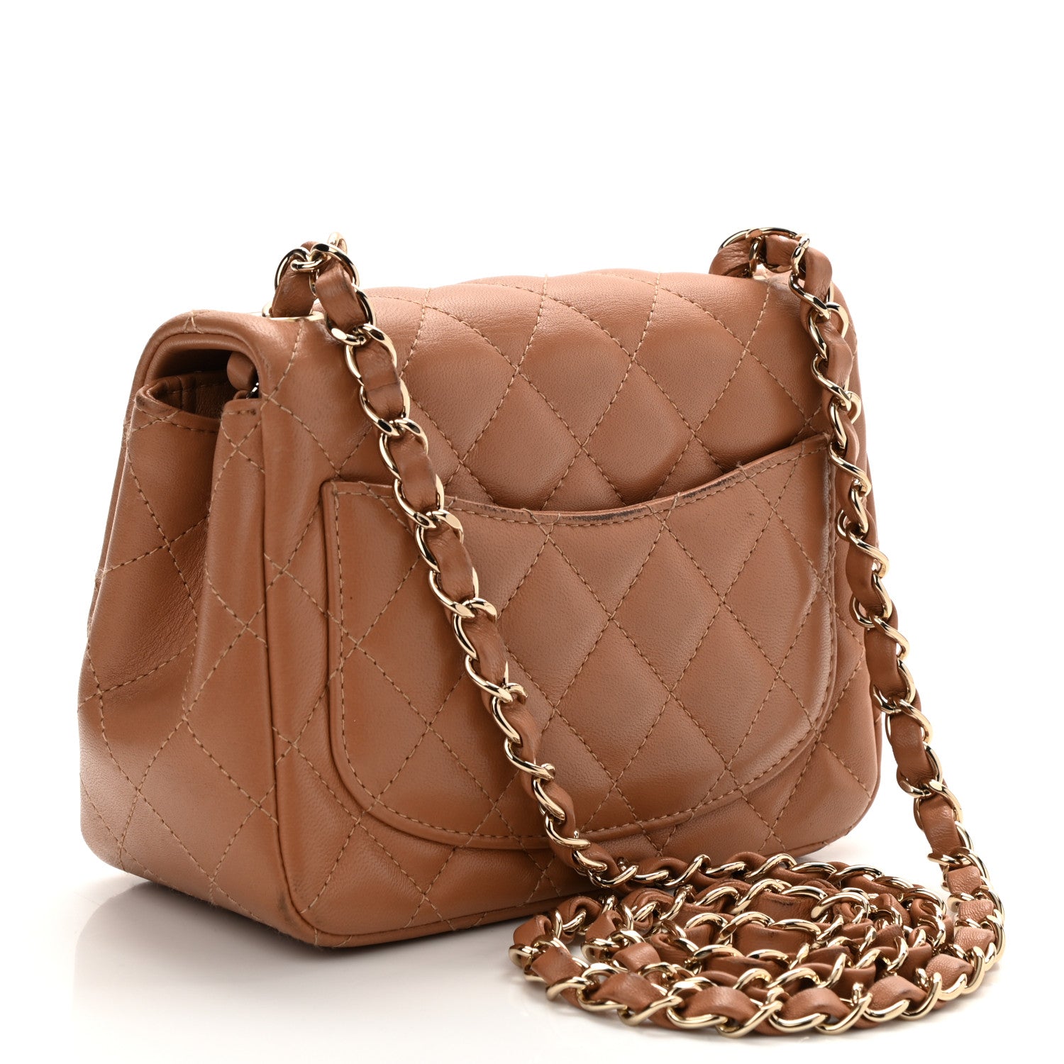 Chanel Lambskin Quilted Mini Square Flap Brown 3 of 12