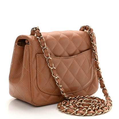 Chanel Lambskin Quilted Mini Square Flap Brown 3 of 12