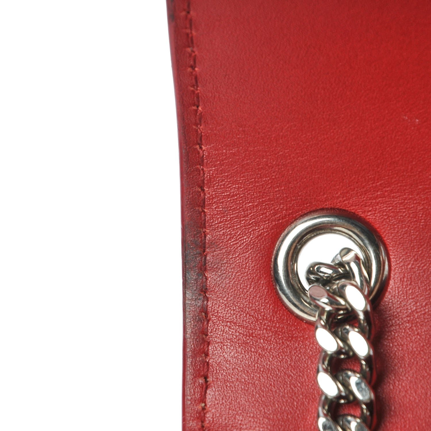 Saint Laurent Calfskin Small Classic Monogram Kate Tassel Satchel Red 11 of 14
