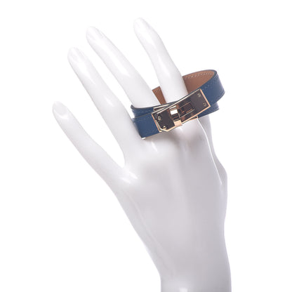 Hermes Swift Kelly Double Tour Bracelet T1 Deep Bleu 2 of 5