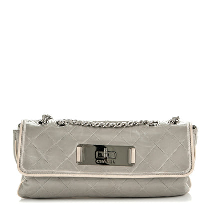 Chanel Lambskin East West Mademoiselle Flap Grey 1 of 12