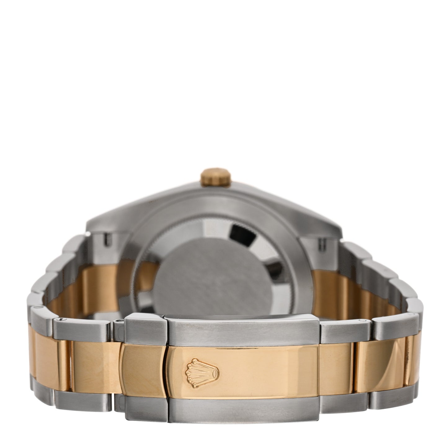 Stainless Steel 18K Yellow Gold 41mm Oyster Perpetual Datejust Watch Black 126303