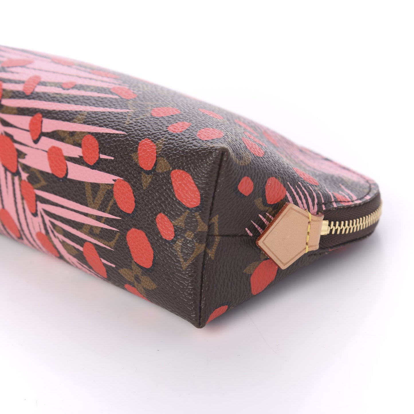 Monogram Jungle Dots Cosmetic Pouch Sugar Pink Poppy