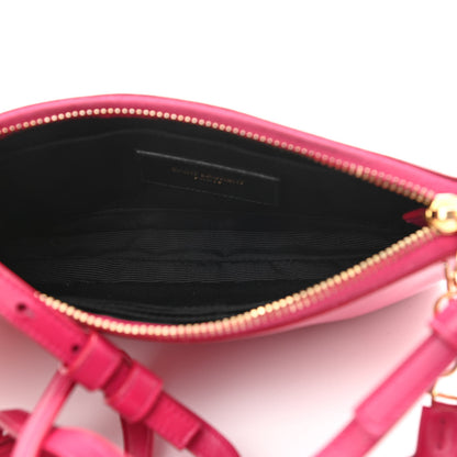 Saint Laurent Calfskin Monogram Phone Pouch Crossbody Bag Bubblegum 5 of 9