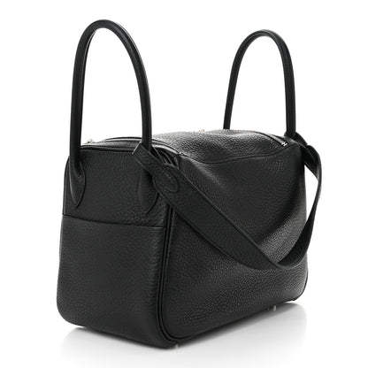 Hermes Taurillon Clemence Lindy 26 Black 3 of 10