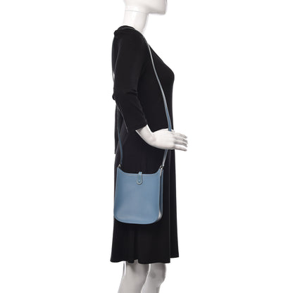 Hermes Epsom Evelyne TPM Blue Jean 2 of 10
