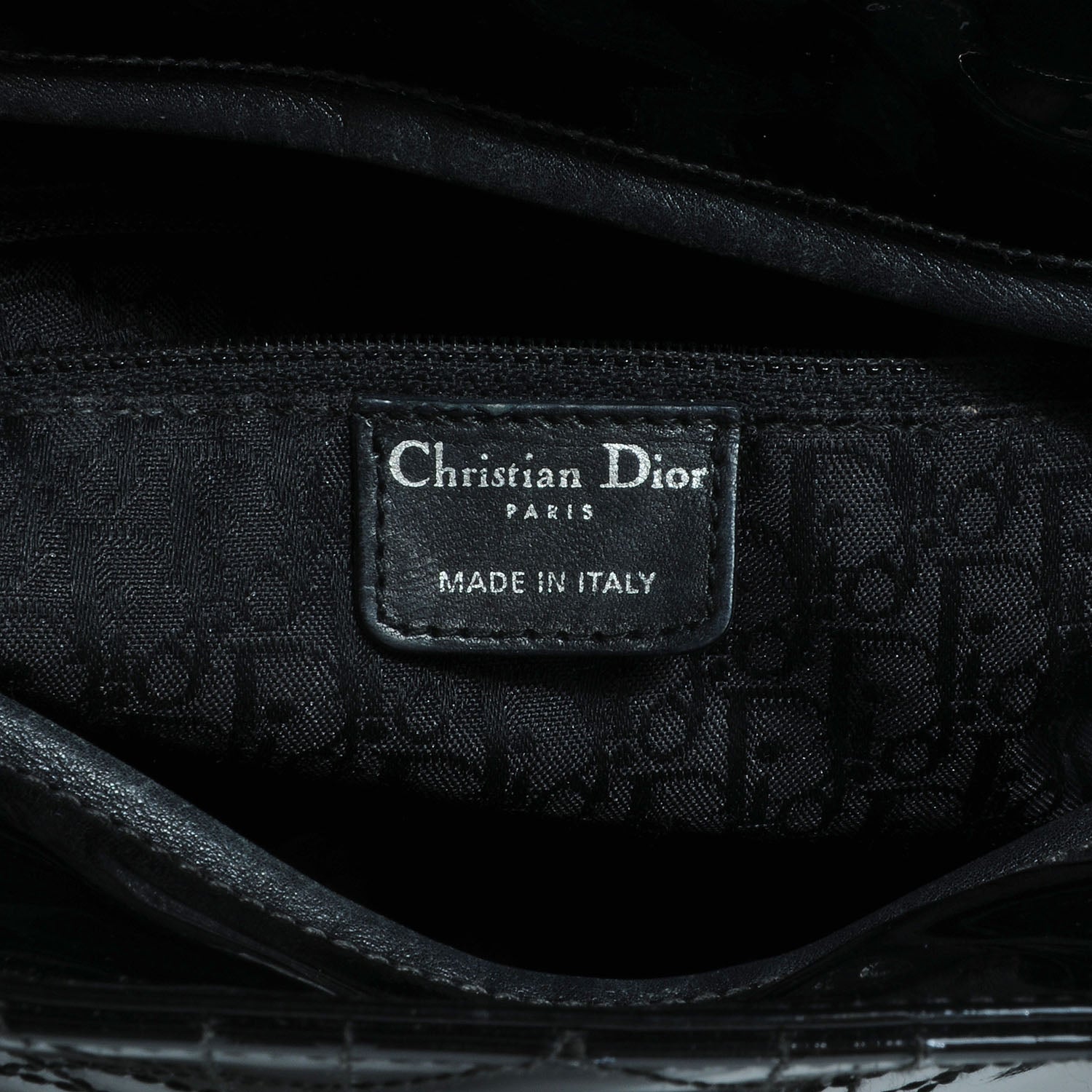 Christian Dior Patent Cannage Large Lady Dior Black 6 of 7