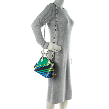 Louis Vuitton Epi Damier Race Alma BB Blue Vert 2 of 7