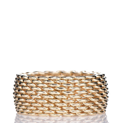 Tiffany 18K Yellow Gold Wide Somerset Ring 57 8 3 of 4