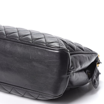 Chanel Lambskin Quilted Shopping Tote Black 8 of 8
