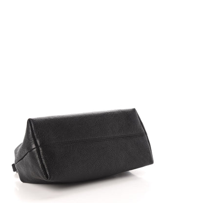 Chanel Grained Calfskin Logo Cosmetic Case Black 4 of 14