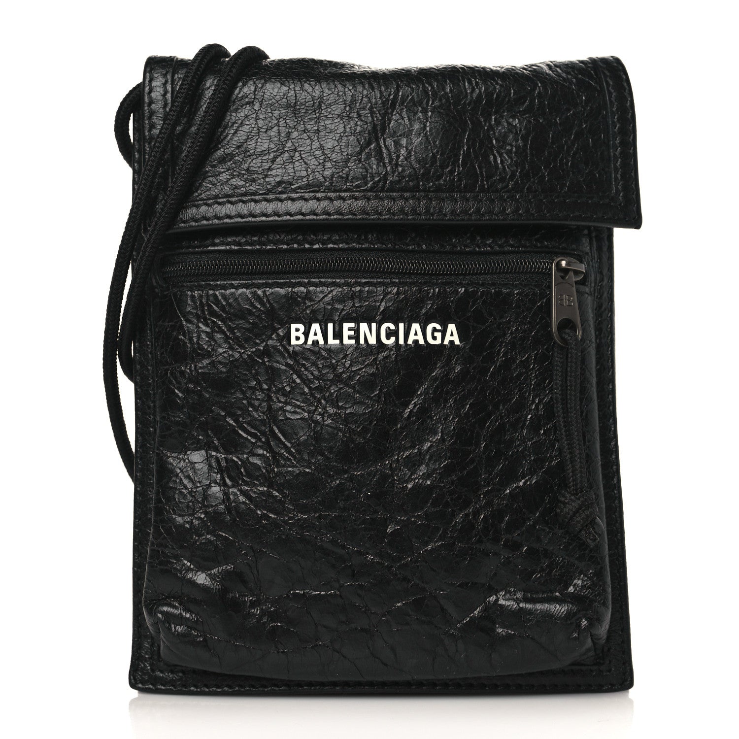 Balenciaga Agneau Arena Small Explorer Crossbody Pouch Black 1 of 8