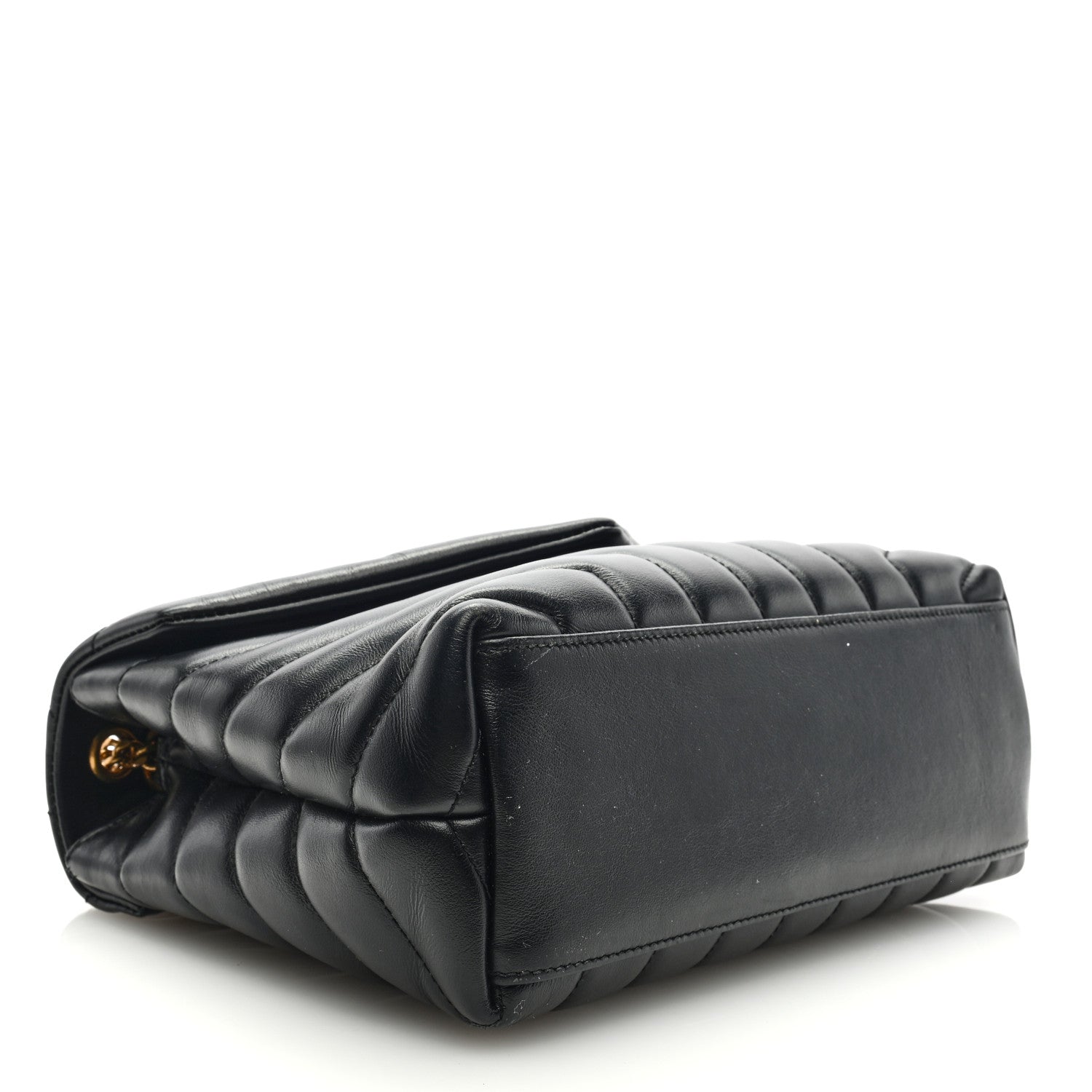 Saint Laurent Calfskin Y Quilted Monogram Small Loulou Chain Satchel Black 4 of 8