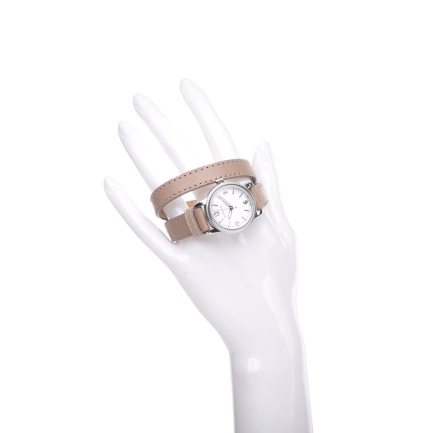 Stainless Steel Calfskin 30mm Double Wrap Quartz Watch BU7847