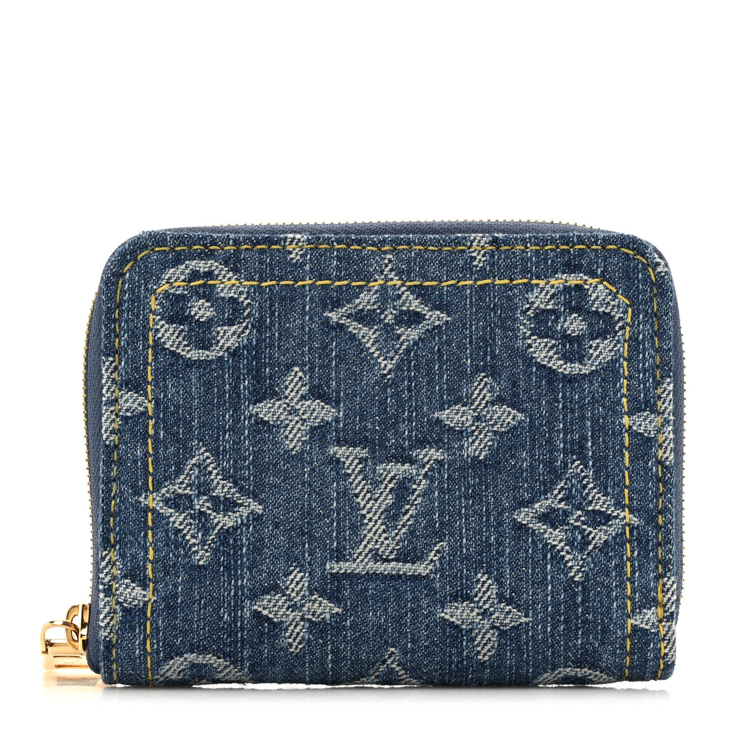 Denim Monogram Zippy Coin Purse Blue