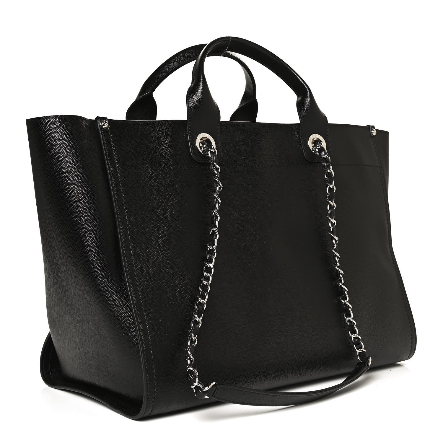 Chanel Caviar Medium Studded Deauville Tote Black 3 of 12