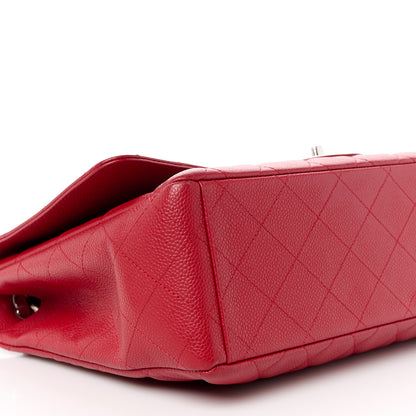 Chanel Caviar Quilted Maxi Single Flap Red 10 of 13