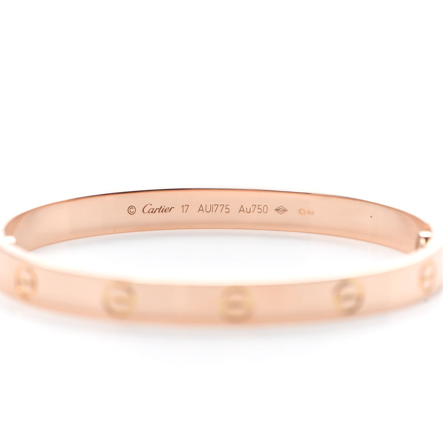 18K Pink Gold LOVE Bracelet 17