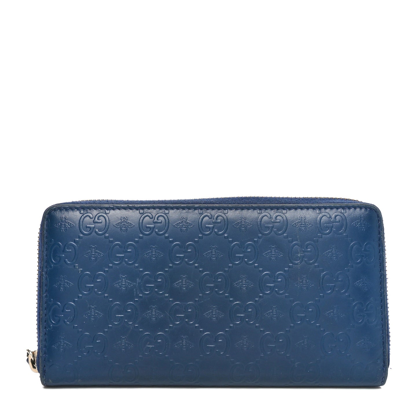 Guccissima Zip Around Wallet Blue