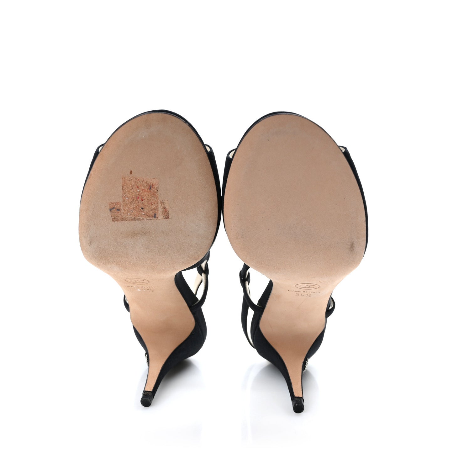 Grosgrain Crystal Bow Slingback Sandals 36.5 Black