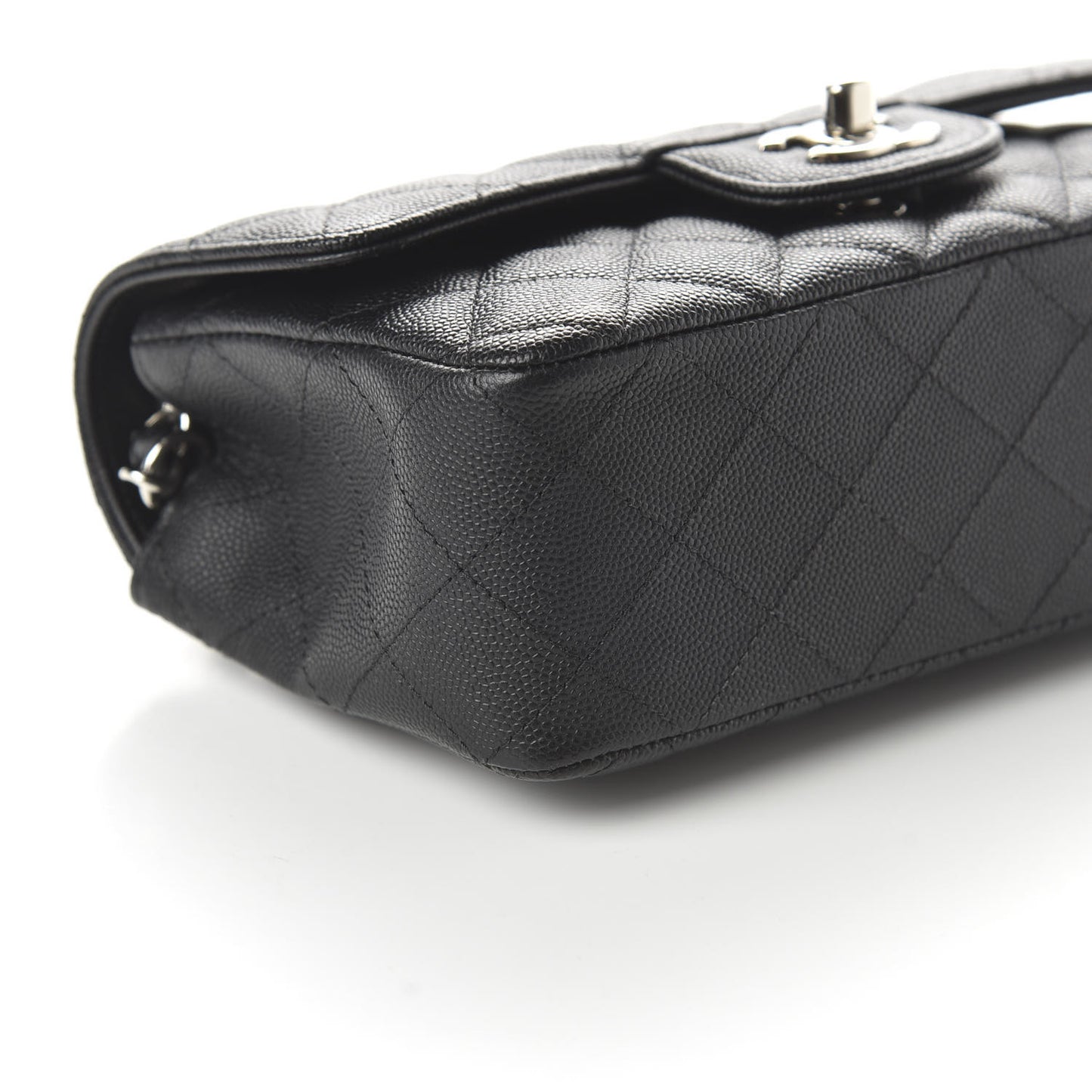 Caviar Quilted Mini Rectangular Flap Black