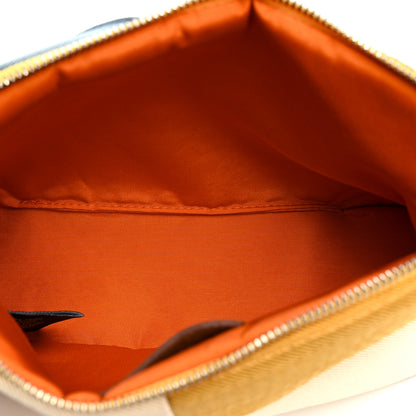 Hermes Silk Cotton Canvas Mini Bolide Hippique Case Ocre 5 of 7
